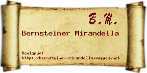 Bernsteiner Mirandella névjegykártya